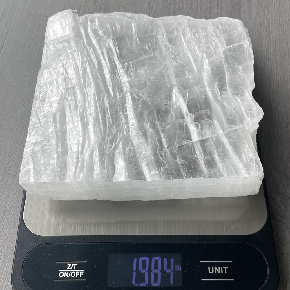 Natural Selenite Display Slab - Picture 3 of 8